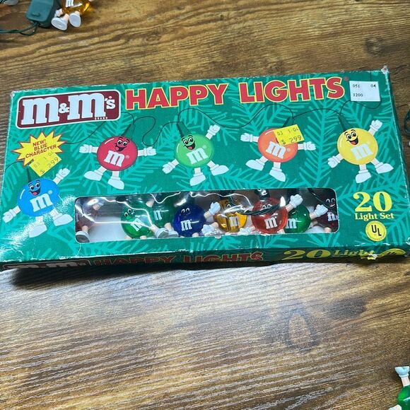Vintage M&M Candy Character Happy Lights 20 String Set 2 Christmas Lights WORKS - Picture 9 of 9